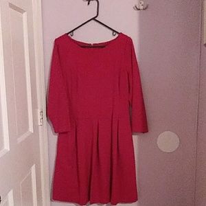 Red banana republic long sleeve dress
